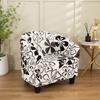 Elastic Printed Semi-circular Sofa Cover  All-inclusive Semi-circular Cafe Chair Cover  Internet Cafe Hotel Sofa Chair Cover