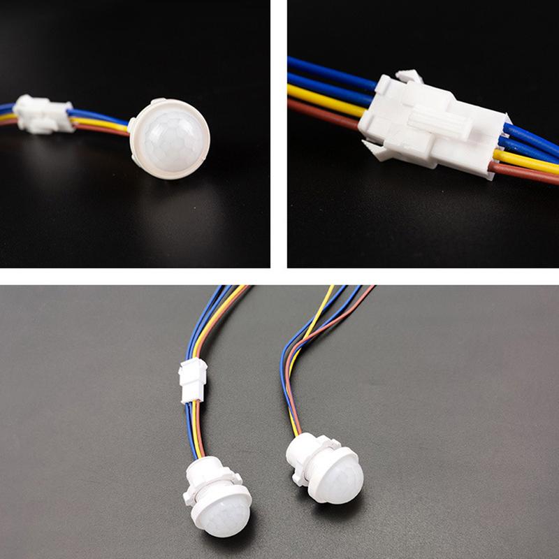 AC110-240V DC12-24V Automatischer Sensor-Lichtschalter LED PIR Infrarot Bewegungssensor Erkennung Mini LED Empfindliches Nachtlicht