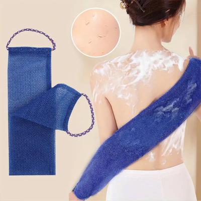 Bath Towel Soft Tough Material Long Drawstring Design Dense Mesh Home Bathroom Back Scrubbing Towel Shower Accessory