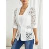 Coat Elegant Spring New Women's Splicing Fashion Casual Lace Color Solid Outerwear Blazer