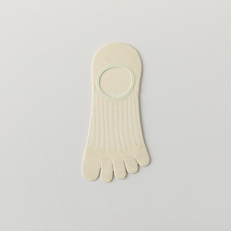 Five-finger Socks, Women's Boat Socks, Summer Invisible Shallow-mouthed Anti-odor, Sweat-absorbing, Anti-slip, Low-top Split-toe Socks, Short Leg