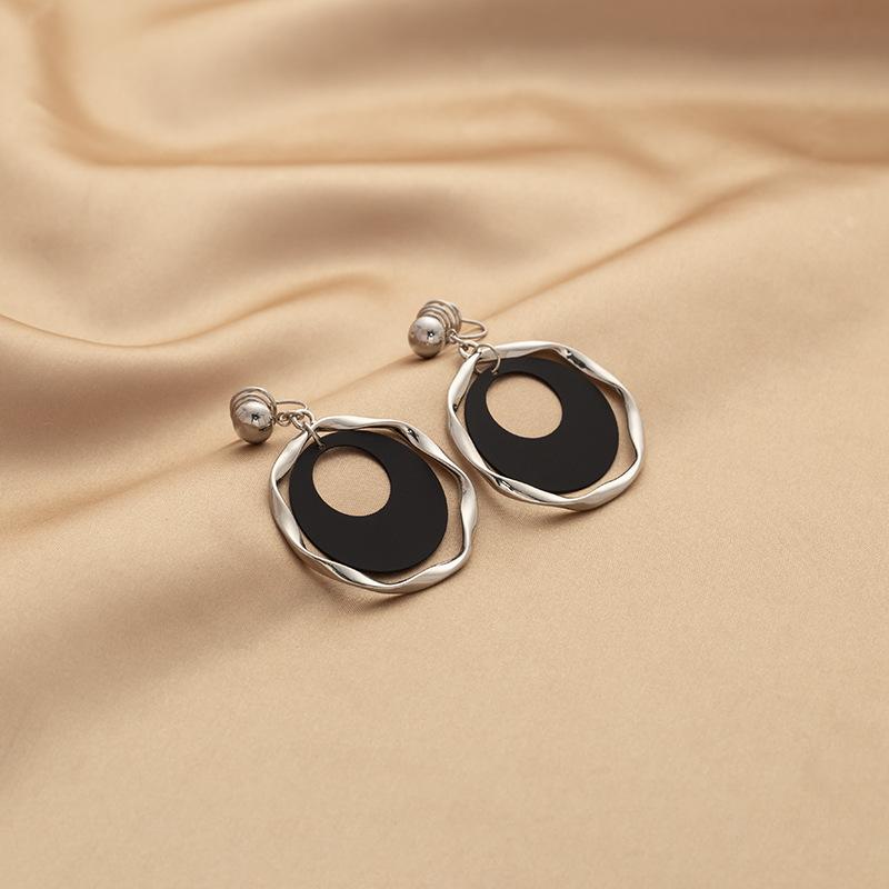 

Металлический кулон-круг Женские модные клипсы-москито без проколов ушей