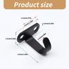 10Pcs Space Saving Ceiling Hooks Multipurpose Black Utility Hooks Stainless Steel Wall Mount Clothes Hanger for Bathroom