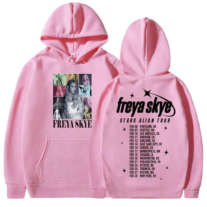 Felpa con cappuccio grafica Freya Skye Uomo Donna Casual Oversize Felpa di alta qualità con cappuccio Streetwear Y2k Pullover Tuta Abbigliamento Femminile Maschile
