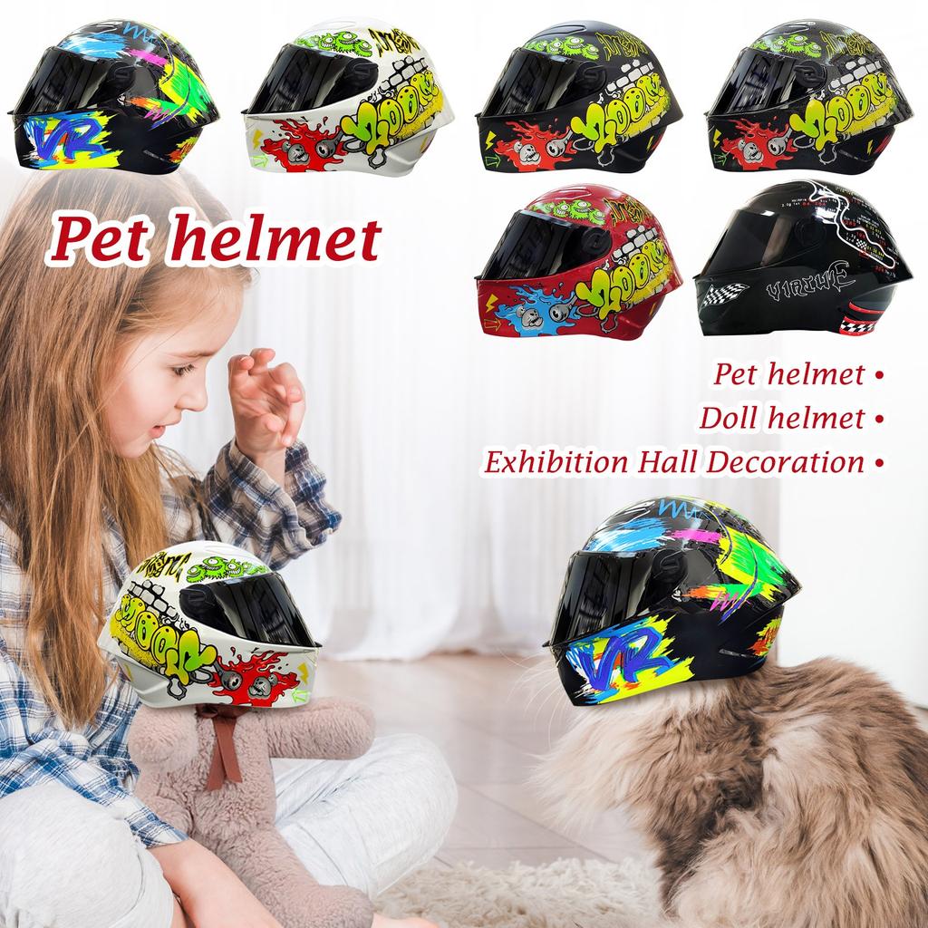 Dyrehjelm Lekemodell Hjelmpynt Motorsykkeldukke Bjørn Hjelmdekorasjon