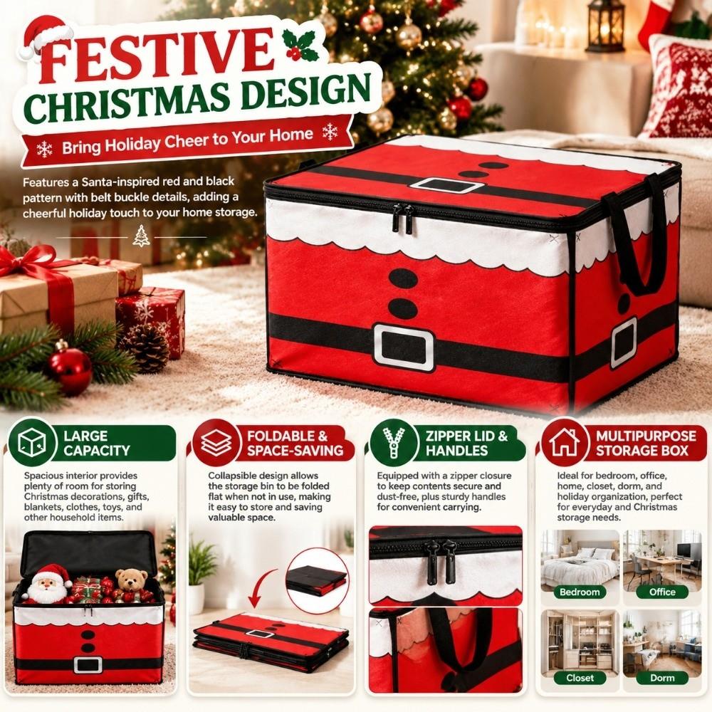 Large Capacity Christmas Storage Bins Laundry Clothes Organizer for Bedroom Office Home