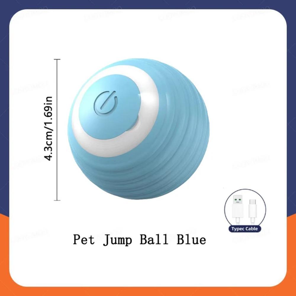 Interactive Smart Cat Ball Toy, Automatic Rolling Electric Pet Teaser, USB Rechargeable Self-Moving Bouncing Toy for Kitten