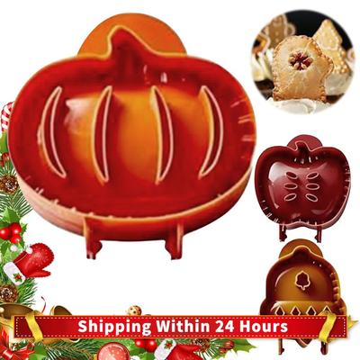 Feiertags Mini-Kuchenform Mehrzweck Handkuchen-Pressform Hersteller Wiederverwendbares Herbst Teigpresswerkzeug Set für Weihnachtsplätzchenausstecher