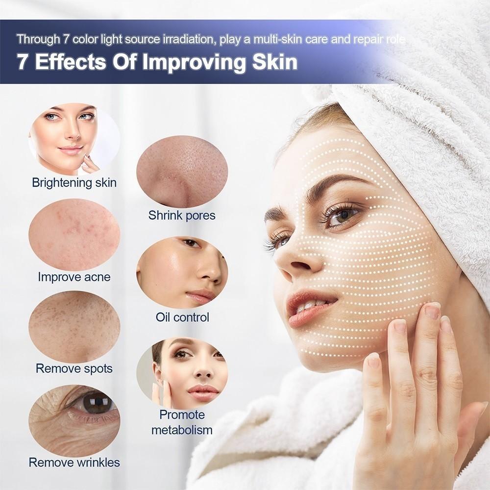 Multiple Spectrum Irradiation Facial Light Therapy Beauty Device Foldable LED Photon Machine Spray Skin Care Machine