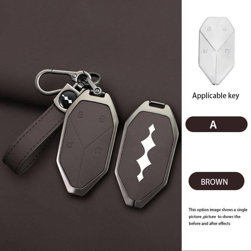

Interior Mouldings For BYD DM-I Formula Equation Leopard 5 Car Key Case Zinc Alloy Keychain Shell Keyless Full Cover Protection