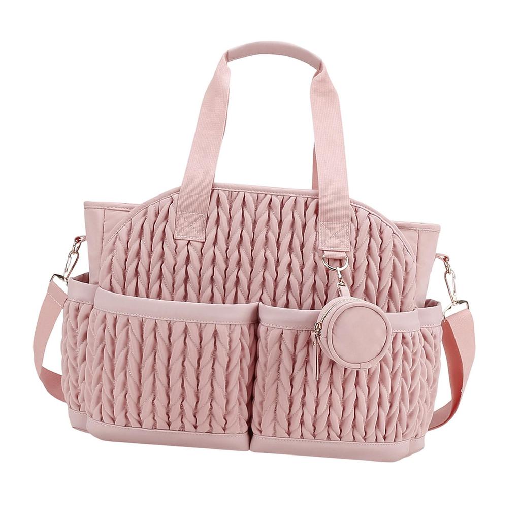 Baby Changing Bag Versatile Mom Gift Adjustable Strap Diaper Bag Tote Handbag Baby Essentials Storage Bag for Outdoor Shopping