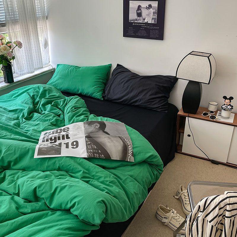 

Nordic Style Fancy Bedspread Double-Piece Foggy Gray Quilt Cover Four-Piece Bedding Bed Sheets Dormitory Bed Three-Piece Set 150*200cm [single quilt cover]] X Wizard of Oz