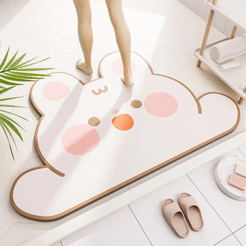 Diatom Mud Mat Super Absorbent Anti Slip Quick Dry Bathroom Floor Mat Home Decor