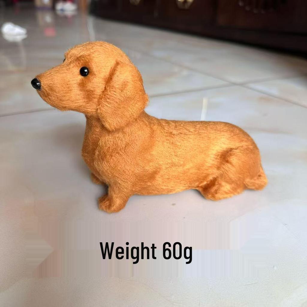Dachshund Fur Toy: Small Animal Model Ornament