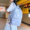 Casual simple middle school student schoolbag female Korean version middle and high school class backpack large capacity light backpack