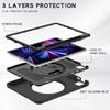 Case For iPad Pro 11 13 M4 M2 Rugged Heavy Duty Shockproof Cover iPad 12.9 Air 3 4 5 6th 10.9 Funda Kickstand Handle Shells