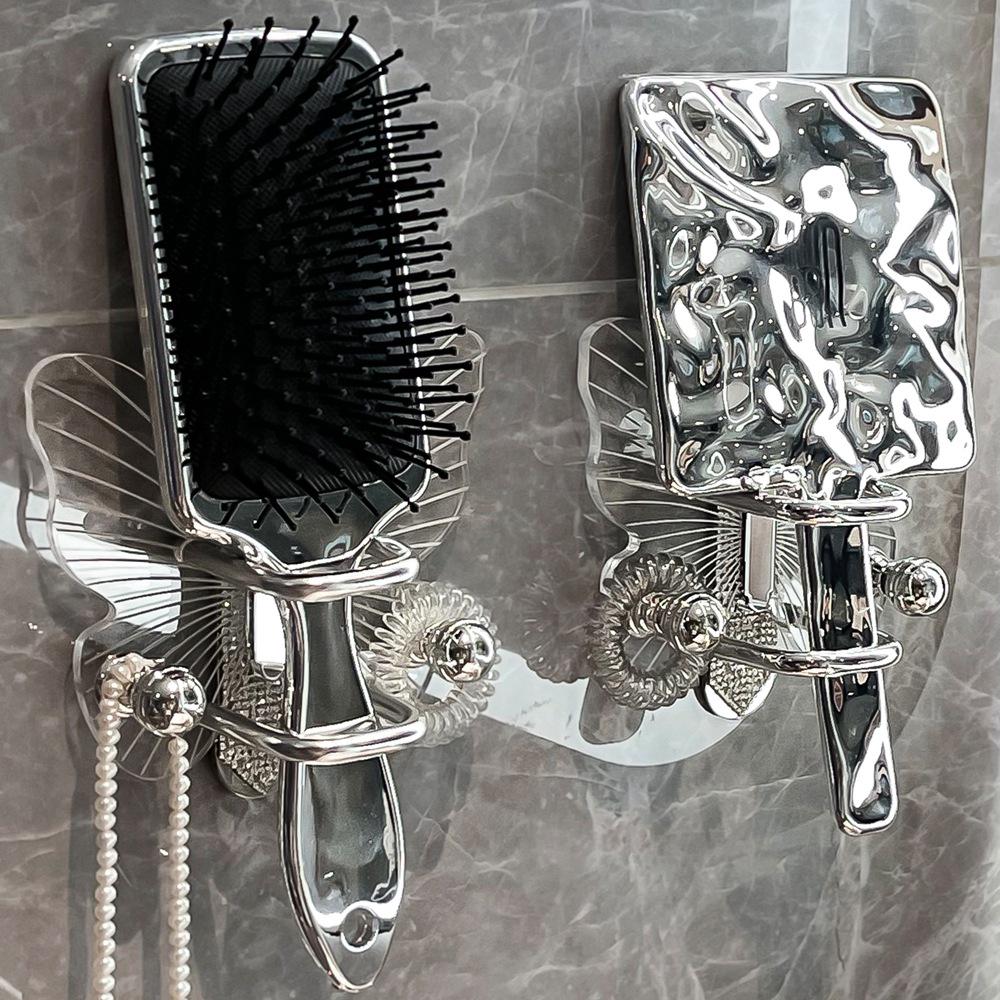 Wall-Mounted Acrylic Hair Accessory Organizer & Comb Rack