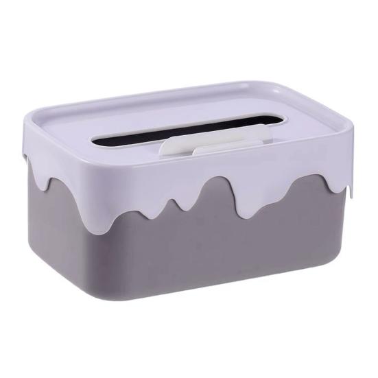 Rectangular Tissue Box Holder with Lid Large Capacity Universal Fit Tissue Container Car Napkin Holder Case