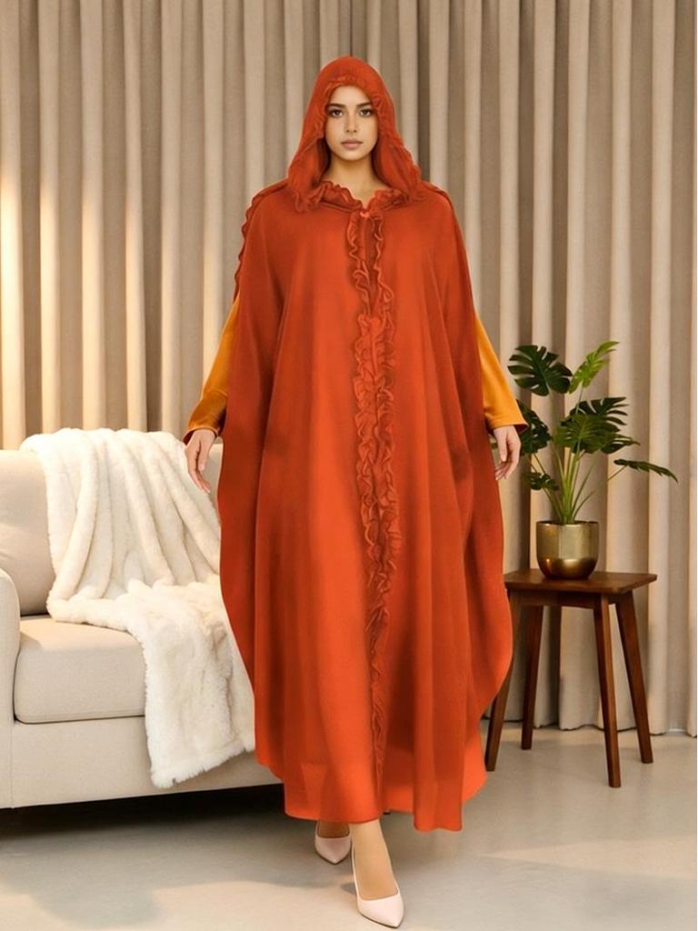 Dubai Hooded Dress: European & American Style, Turkish Cardigan, Loose Long Robe for Women