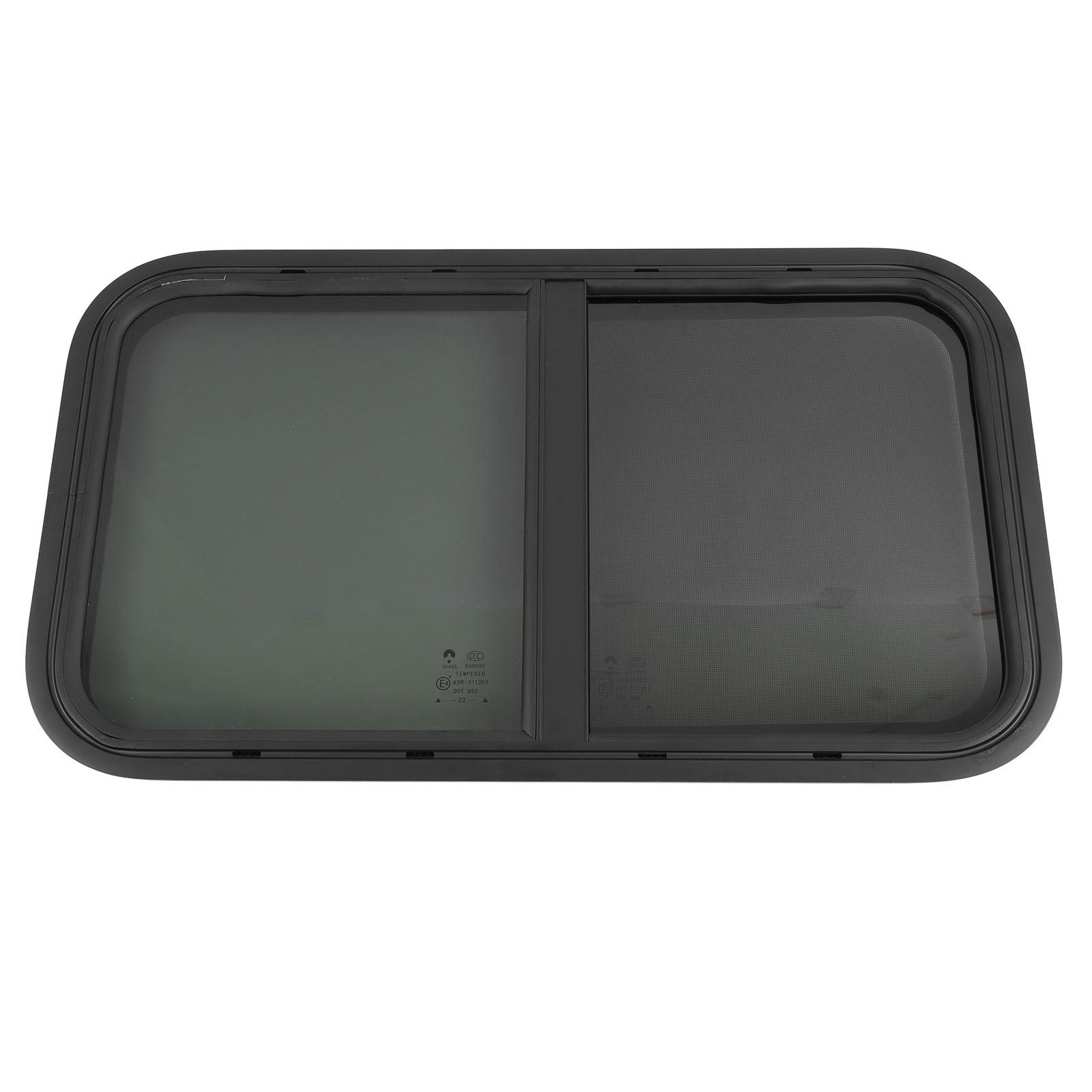 

RV Window Replacement Round Corners Slide with Insect Screen for Trailer Camper Construction Vehicles