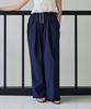 PLUNASTUDIO Summer String Banding Pants_Navy