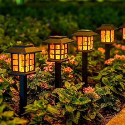 Solar Flame Lawn Lamp - Outdoor Waterproof Garden Light for Courtyard and Landscape