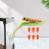 Frog Habitat Leaf Suction Cup Reptile Basking Area Resting Terrace Suction Cups Tank Accessories Simulated Leaves For Geckos