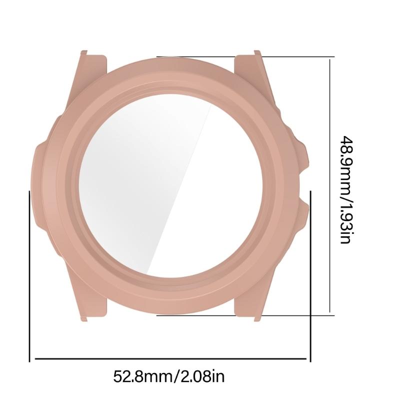 PC Full Coverage Smartwatch Integrated Tempered Glass Screen Protector Defense Hard Sleeve Case Guard Suitable for Watch