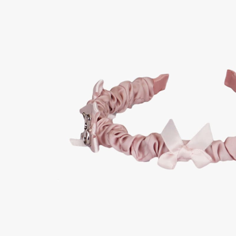 PINK PINEAPPLE WRINKLE RIBBON HAIRBAND_PINK