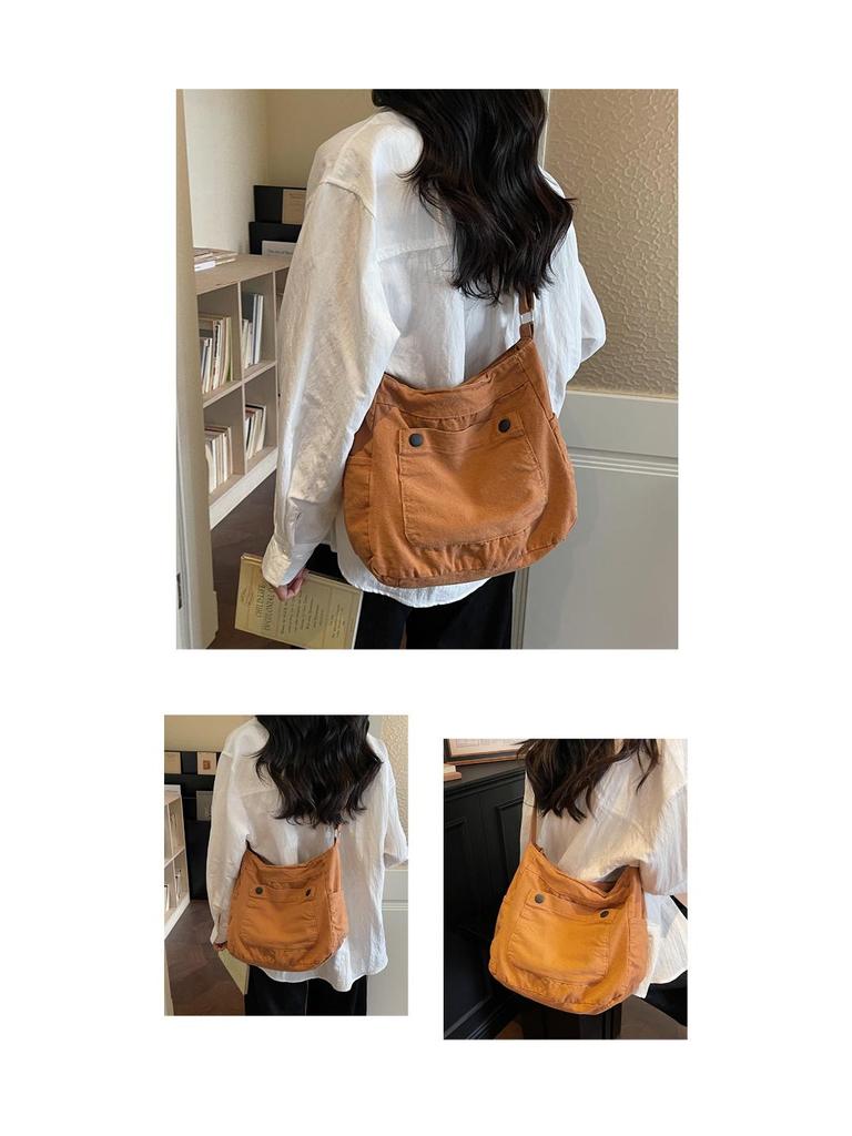 Japanese Retro Canvas Bag: Unisex Large Capacity Crossbody Messenger for Students
