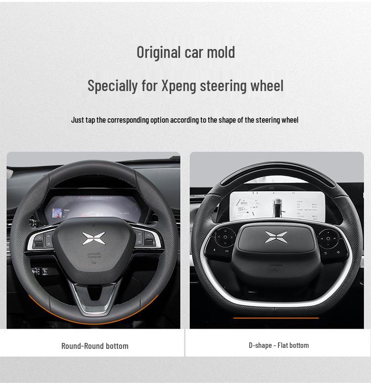 XPeng P7/P5/G3i/G9F Echte Lederlenkradabdeckung: Schweißabweisend, Ultraleicht, Ganzjahres