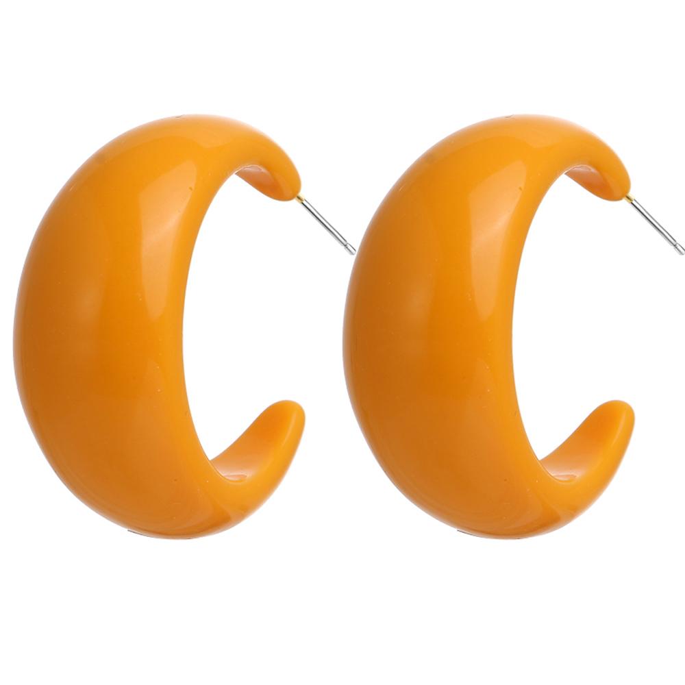 

Ретро C-образные серьги из смолы, новые акриловые женские увеличенные серьги, геометрические серьги