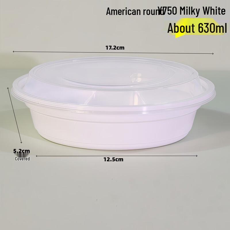 Disposable Round Plastic Food Container with Lid
