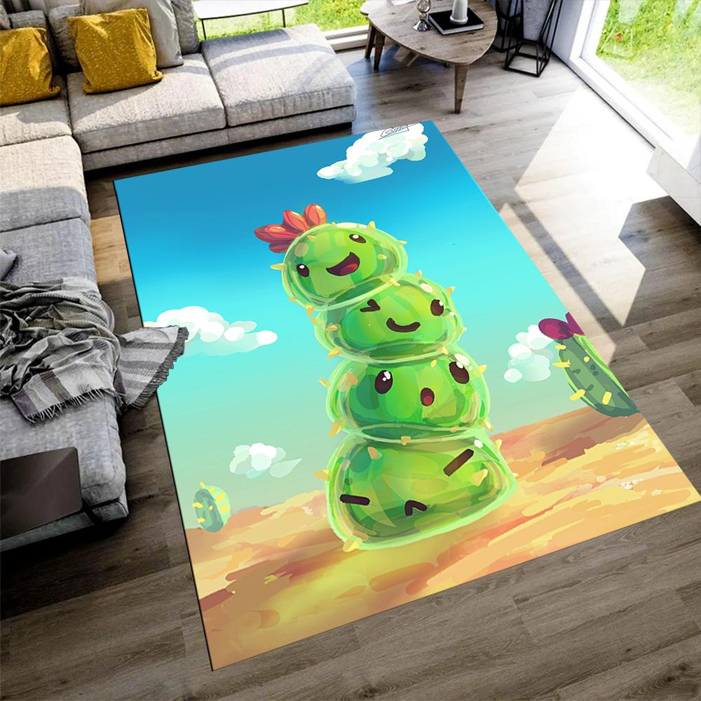 Plants Vs. Zombies Floor Mat Suitable for Decorate Room Study Room Balcony Bedrooms Anti-slip Rug Anime Office Decor