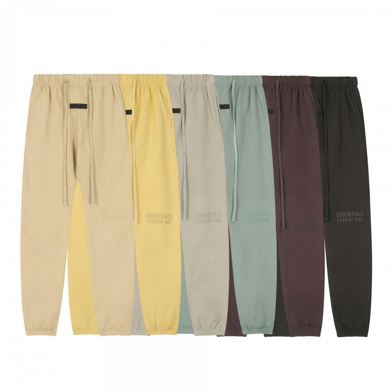 Mens Streetwear Essential Double-Row Letter Print Jogger Pants Winter Fleece-Lined Straight Cut Casual Trousers