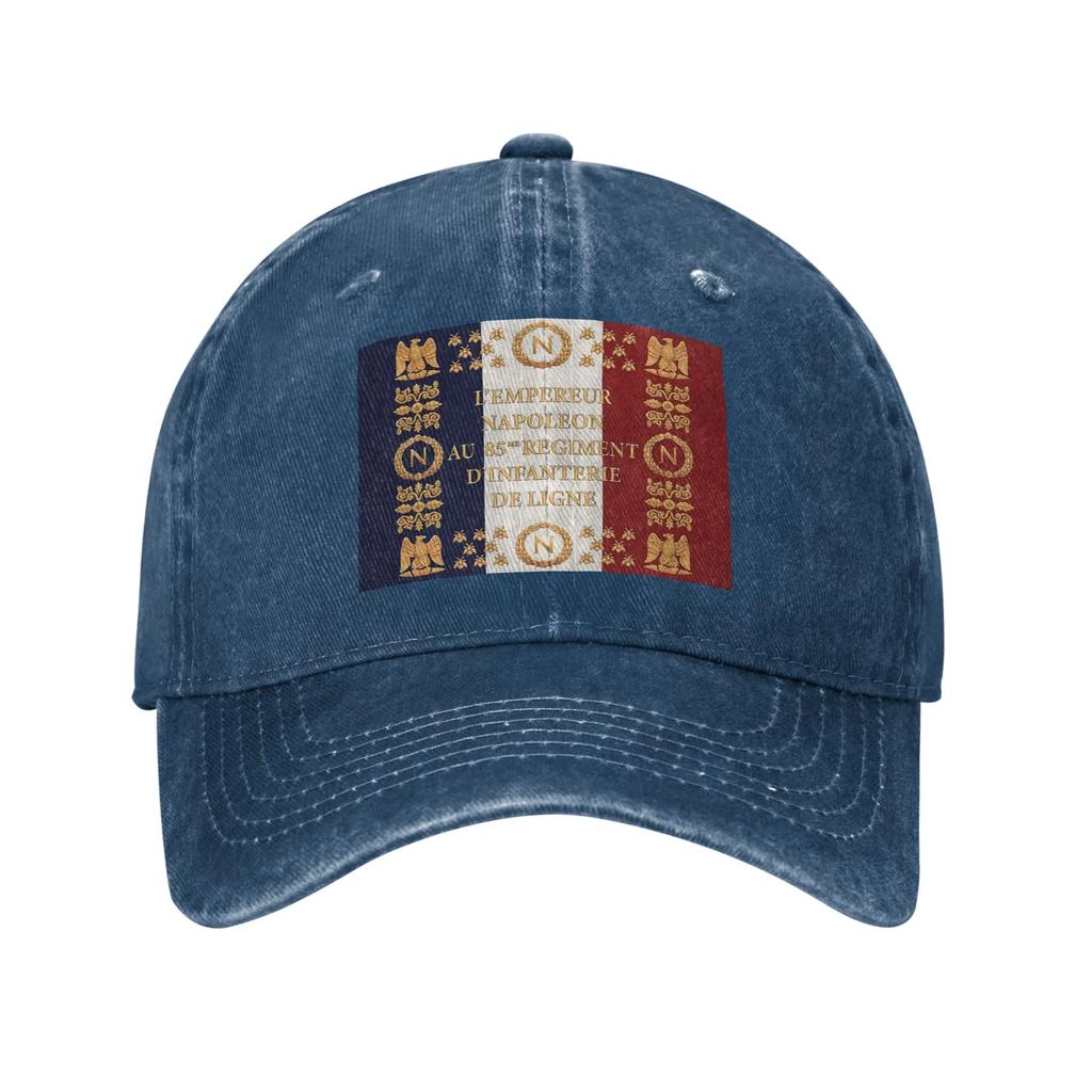 Napoleonic French th RegiUnisextal Flag Washed Denim Cap Casual Baseball Caps Adjustable Hat Summer Unisex Baseball Hats