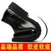 Leather shoes men's soft leather three-joint business casual men's single leather shoes