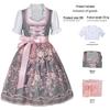 Spring/Summer 2025 European and American Women's Maid Costume Beer Girl Lace-Up Dress Set