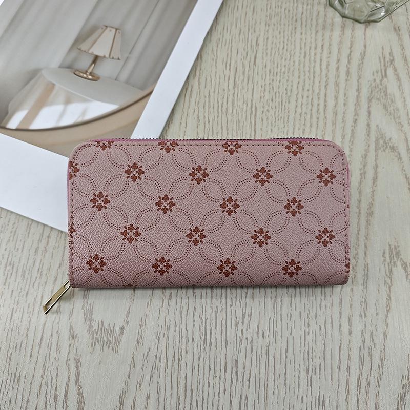 Vintage European & American Women's Long Wallet with Multi-Card Slots and Large Zippered Storage