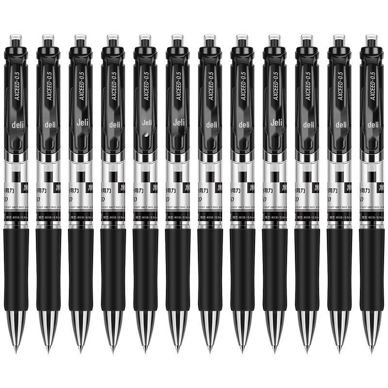 Deli 33388 Retractable 0.5mm Gel Pen чёрный