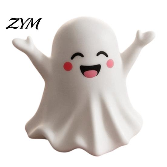 Creative Halloween Gifts Ghost Pen Holder, Cute Mini Figurine Desk Decor, Funny Holiday Party Table Centerpieces Pencil Stand Ornament, Office