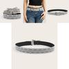 Womens Belt With Butterfly Buckle And Lace Decor For Casual Fashion