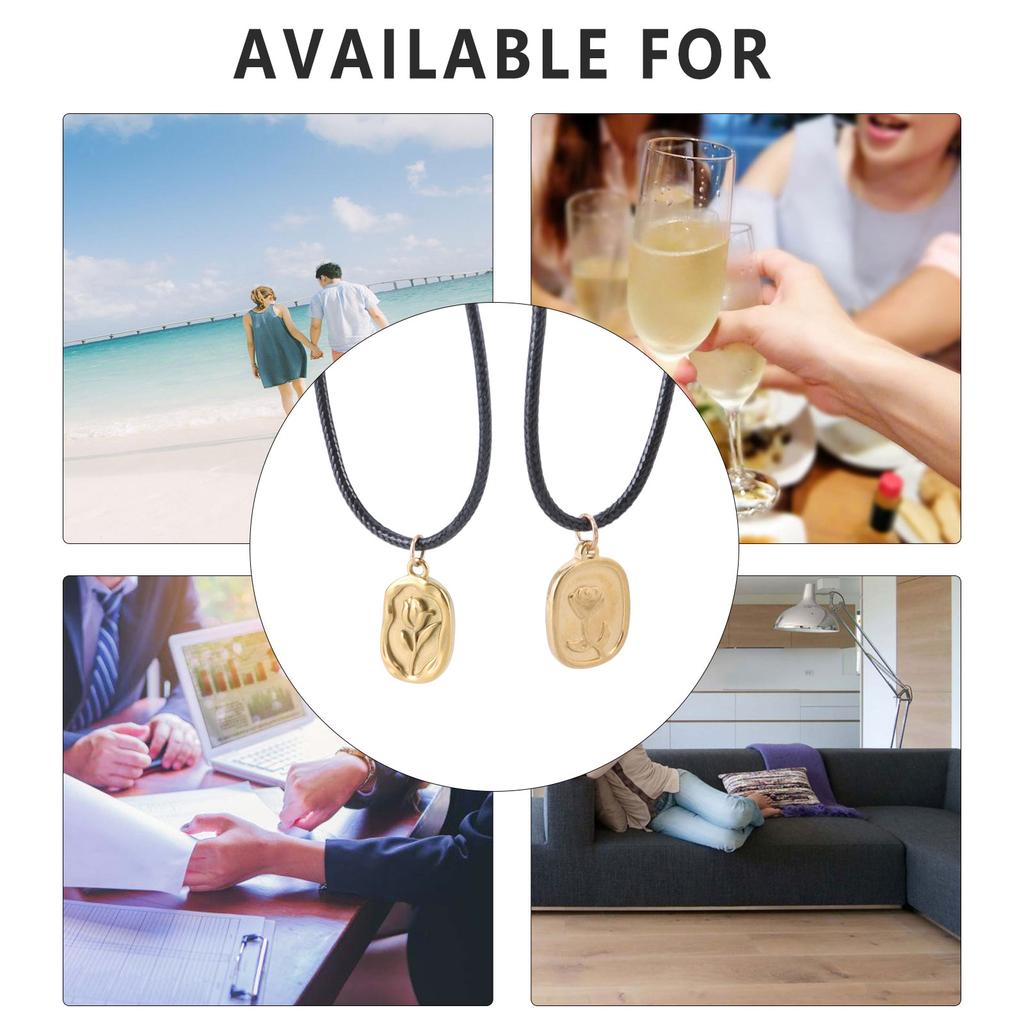 Elegant Irregular Pendant Necklace Adjustable Length Choker Stainless Steel Clavicle Chain Jewelry for Women and Girls