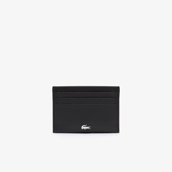 Lacoste Metal Logo Leather Card Wallet 000 Black Js Fitzgerald