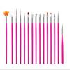 15-Piece Nail Art Brush & Dotting Pen Set