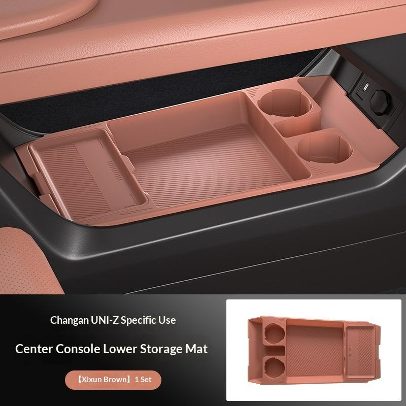 Suitable for Changan Uni-z Center Control Storage Box Armrest Box Lower Storage Storage Pad Car Interior Restoration Accessories
