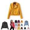 Crossborder 2025 Womens Punk Leather Jacket With Pu Splicing For Streetwear Fashion
