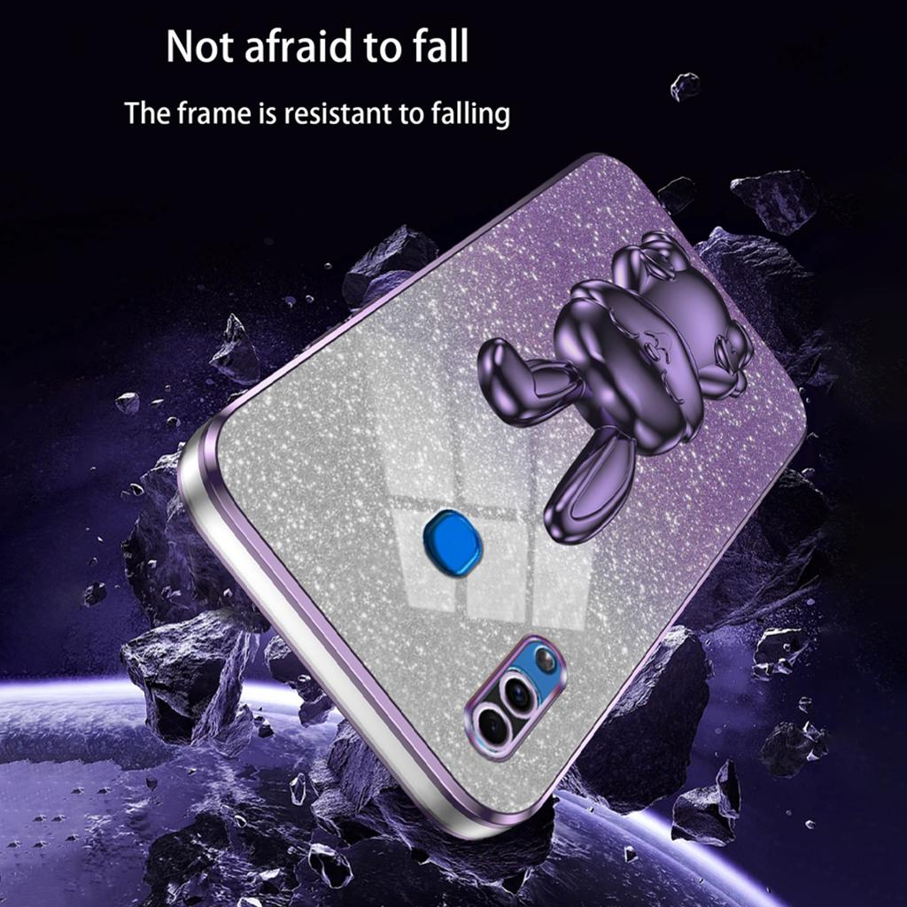 For Samsung Galaxy A20/A30 Case Lovely Rabbit Pull-out Kickstand Bump Protection Phone Cover