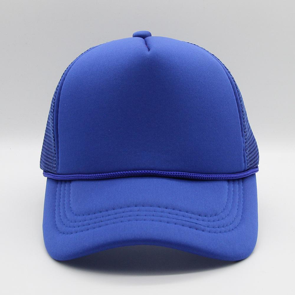 New Trucker Caps Men Women Plain Blank Foam Mesh Baseball Cap With Rope Summer Breathable Outdoor Sport Sun Visor Hats