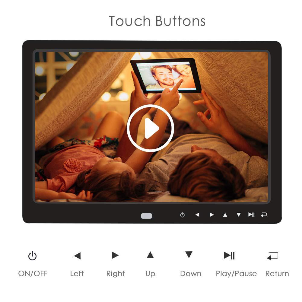 12 Inch 1080P HD Digital Photo Frame with Remote Control Support 32G SD and USB for Pictures and Videos